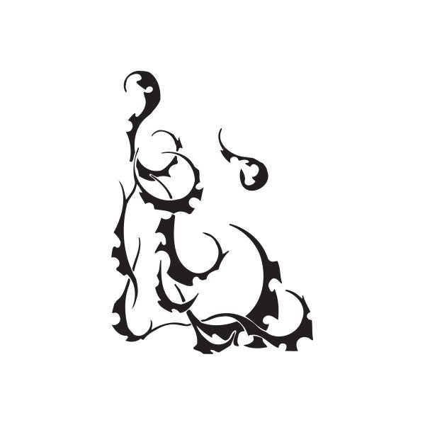 Black twisted metal style creature wall decal, vinyl sticker