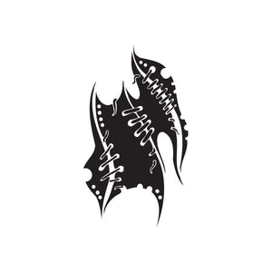 Black lace-up shoe silhouette vinyl wall decal