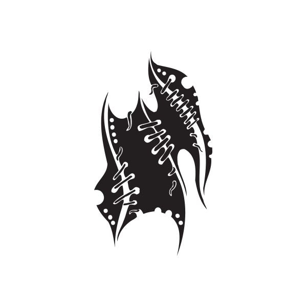 Black lace-up shoe silhouette vinyl wall decal