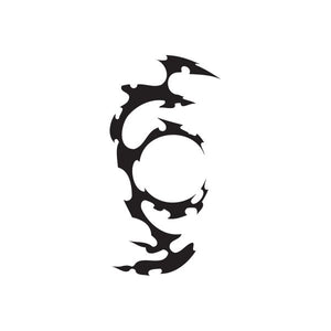 Vinyl wall decal silhouette of a black dragon in profile