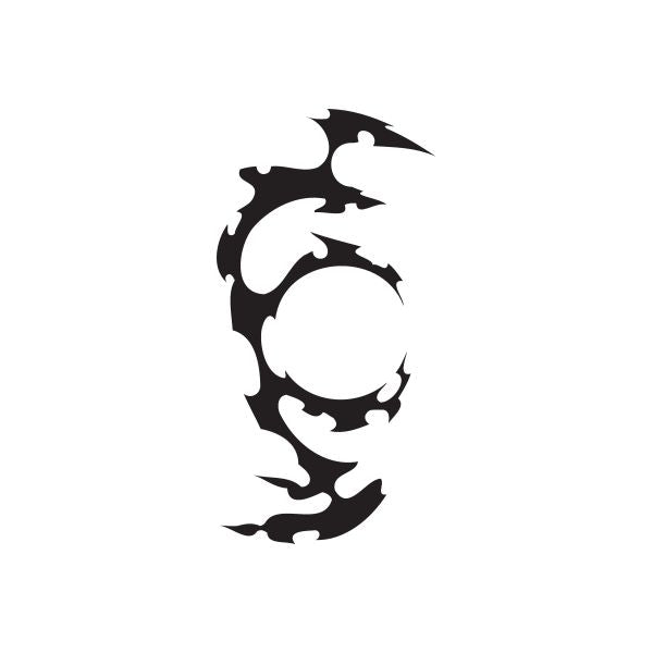 Vinyl wall decal silhouette of a black dragon in profile