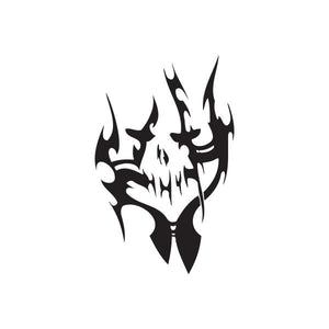 Flame tribal wall decal, black vinyl flame emblem