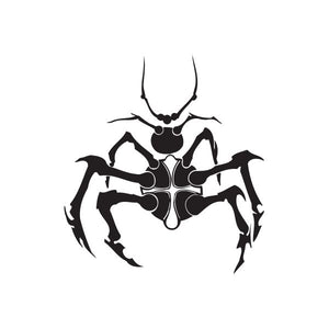 Black spider emblem vinyl wall decal