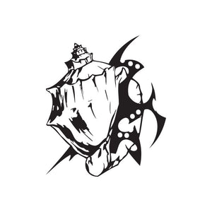 Twisted Metal vinyl wall decal: black angular skull/monster face graphic