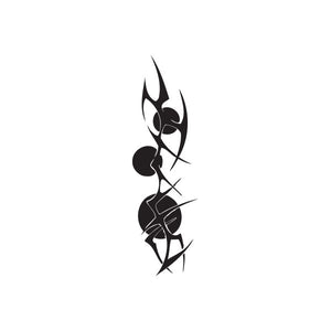 Twisted Metal vinyl wall decal, black flame tribal face graphic