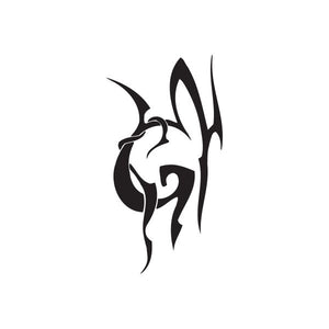 Black stylized vinyl wall decal emblem