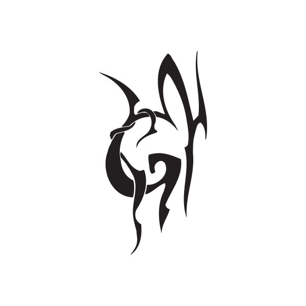 Black stylized vinyl wall decal emblem
