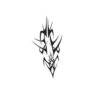 Twisted Metal wall decal: black and white flame-style skull design