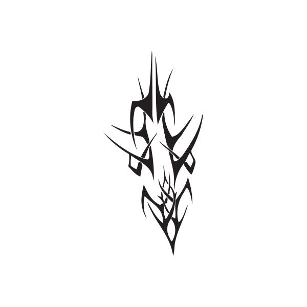 Twisted Metal wall decal: black and white flame-style skull design