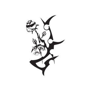 Black vinyl wall decal sticker with graffiti-style winged character
