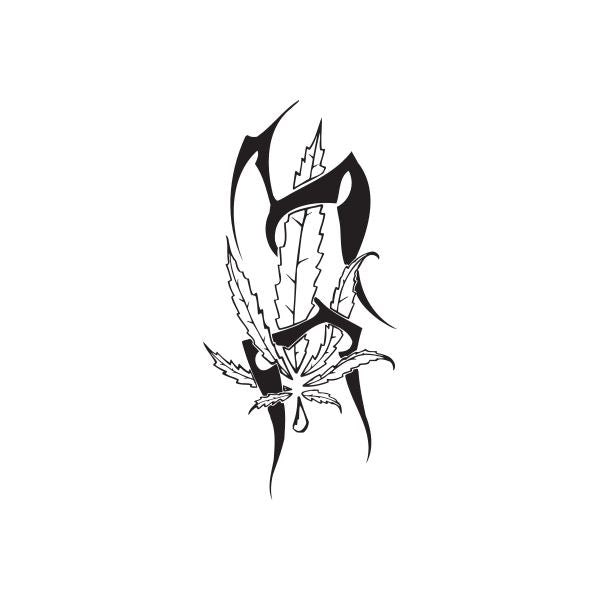 Black and white stylized lightning character vinyl wall decal