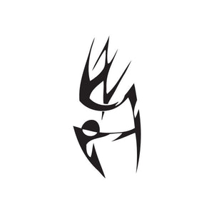 Black abstract flame wall decal vinyl sticker