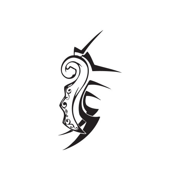 Twisted Metal vinyl wall decal with black-and-white spiked emblem