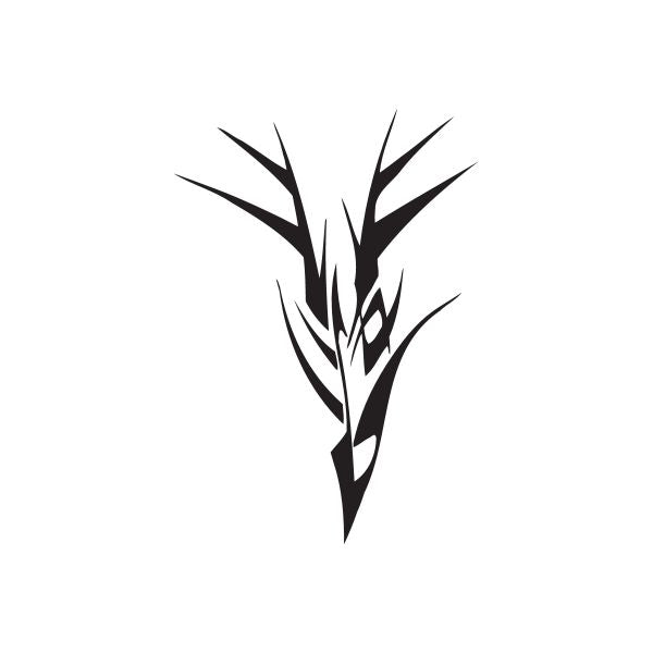 Black twisted metal vinyl wall decal, DC 239
