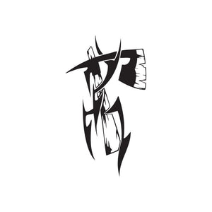 Twisted Metal wall decal: black angular graffiti-style emblem