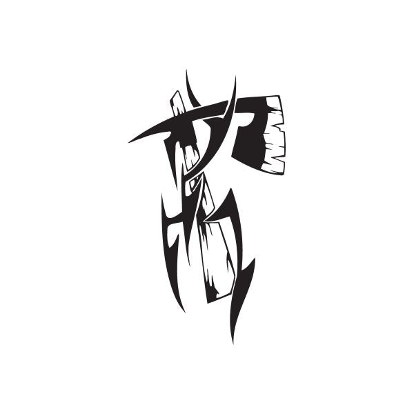 Twisted Metal wall decal: black angular graffiti-style emblem