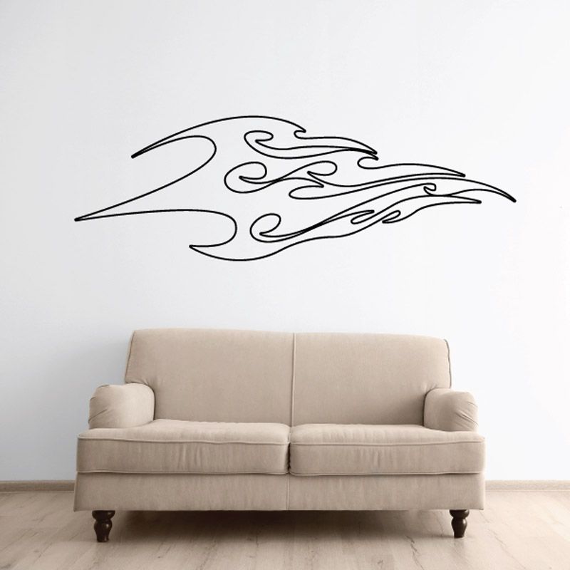 Image of Twisted Spike Ghost Flames Car Decal - Vinyl Decal - Wall Decal - CF190