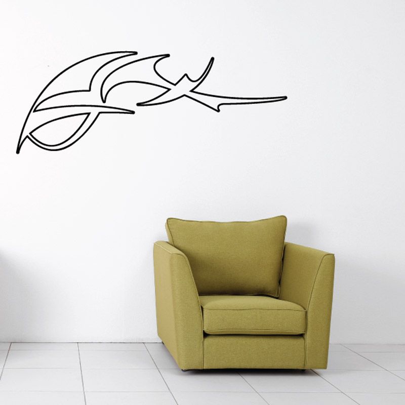 Image of Twisted Spike Ghost Flames Car Decal - Vinyl Decal - Wall Decal - CF191