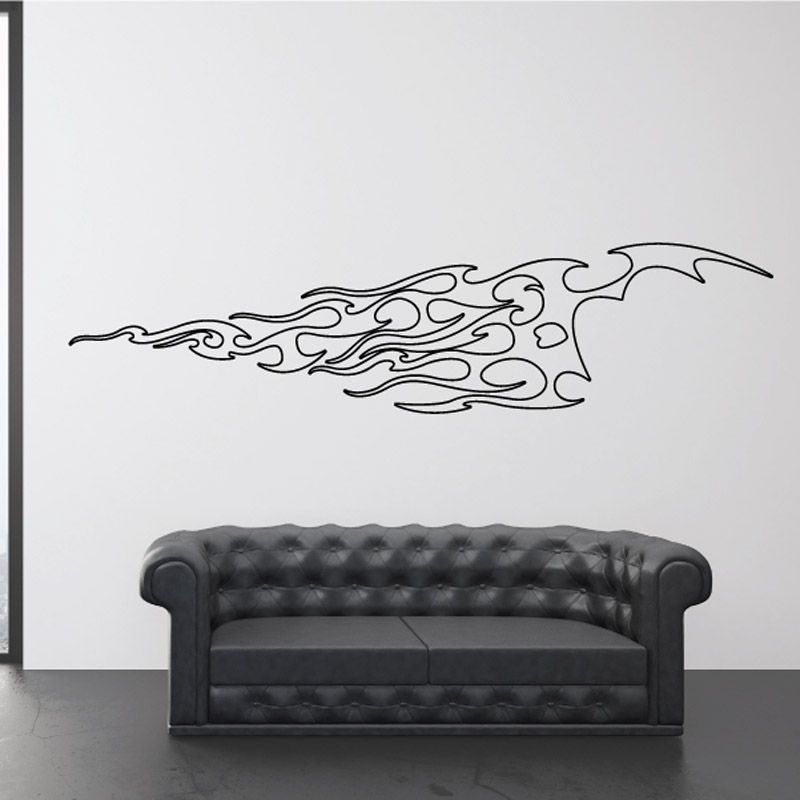 Image of Twisted Spikes Ghost Flames Car Decal - Vinyl Decal - Wall Decal - CF193