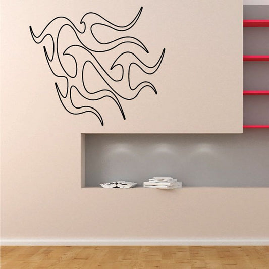 Image of Twisted Spikes Ghost Flames Car Decal - Vinyl Decal - Wall Decal - CF307