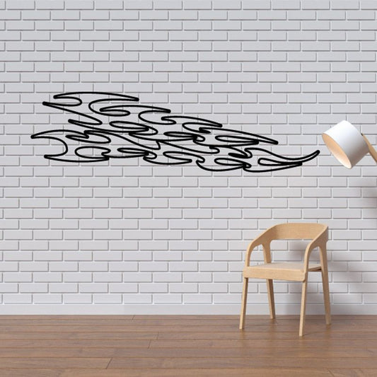 Image of Twisted Twin Two 2 Ghost Flames Car Decal - Vinyl Decal - Wall Decal - CF236
