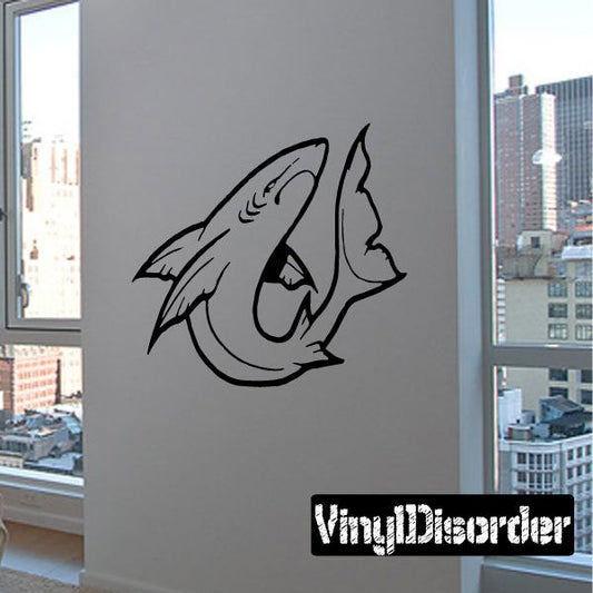 Image of Twisting Swimming Shark Decal