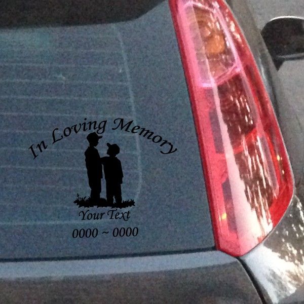 Image of Two Brothers Custom In Loving Memory Decal