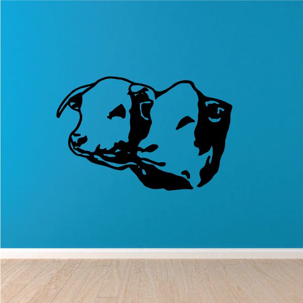 Image of Two Cow Heads Decal