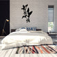 Two ducks flapping wall decal, black silhouette design