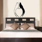 Two-bird heart wall decal with black and white silhouettes
