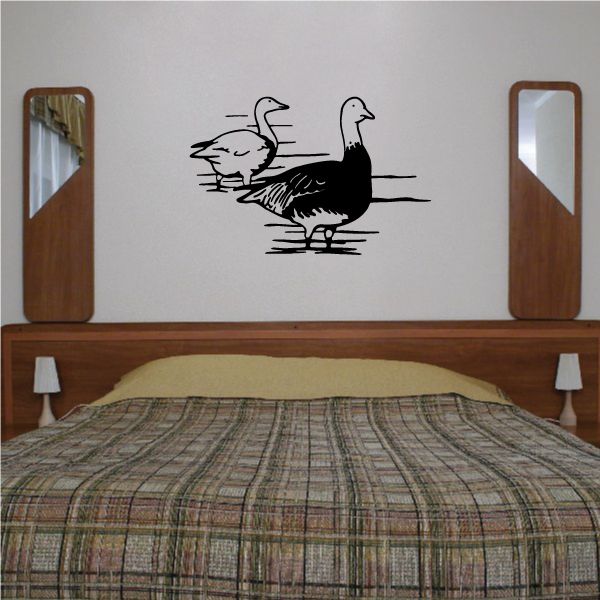 Image of Two Geese Decal