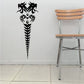 Black two-headed spinal dragon decal with ornate crest and spine pattern