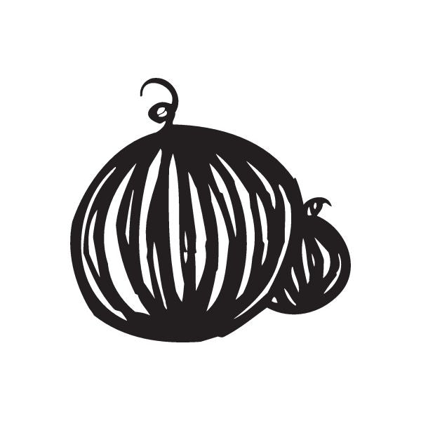 Two onions vinyl decal, black illustration