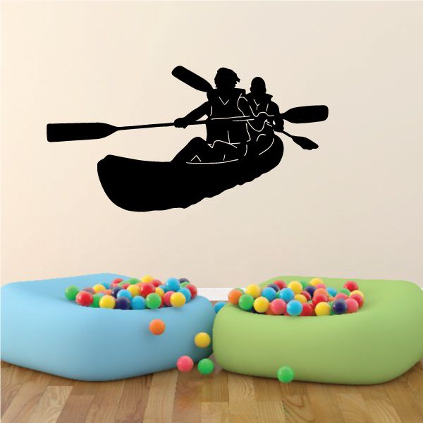 Image of Two People Kayaking Decal