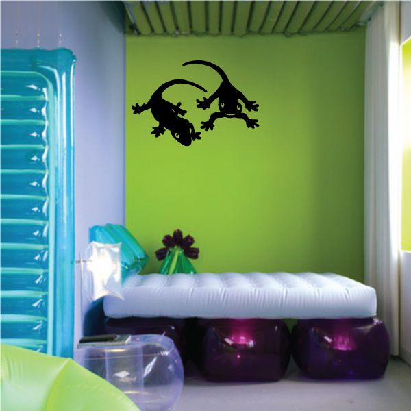 Image of Two Staring Geckos Decal