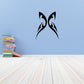 Black tribal butterfly decal with two mirrored wing shapes