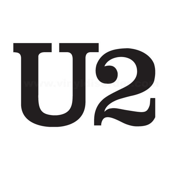 U2 decal with bold black 'U2' lettering