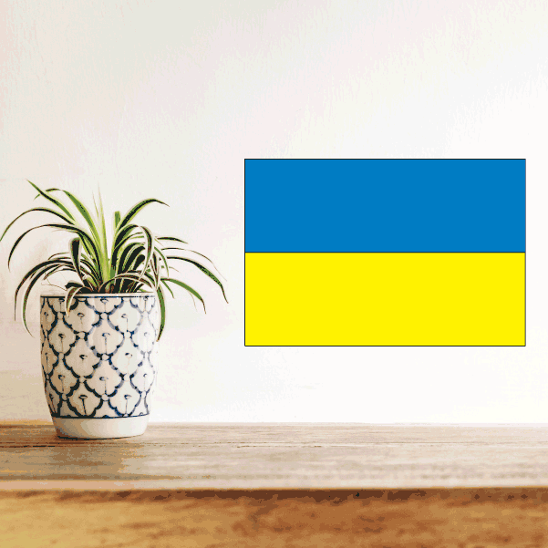 Image of Ukraine Flag Sticker 