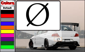 Underoath Cross O decal with black crossed O symbol on white background