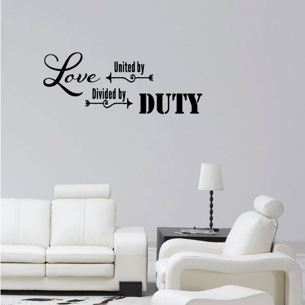 United By Love Driven By Duty Wall Decal