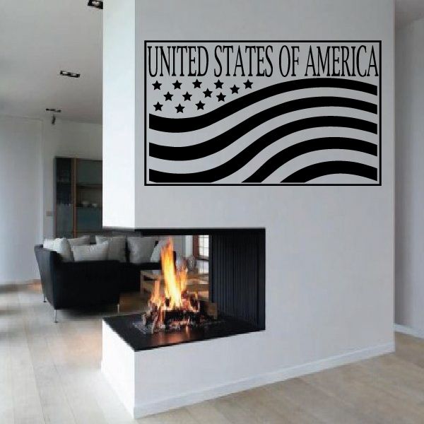 Image of United States of America Flag Wall Decal