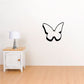 Black butterfly outline wall decal