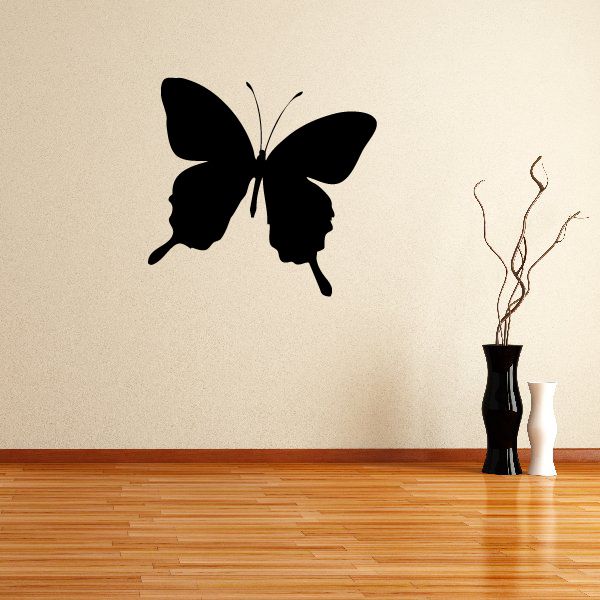 Image of Upwards Tail Wing Butterfly Silhoutte Decal