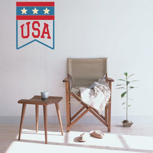 USA banner die cut decal with red 'USA' and blue star panel