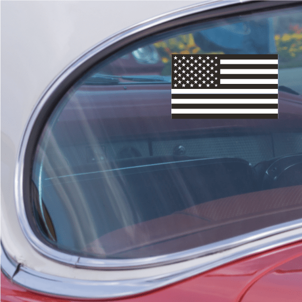 Image of USA Flag Black&White - Vinyl Stickers - Gloss Stickers