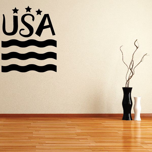 Image of USA Flag Wall Decal