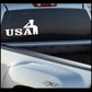 USA salute decal with white soldier silhouette and bold USA lettering