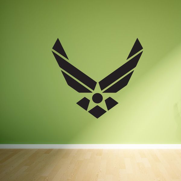 Eagle decal graphic with black wings and central round emblem