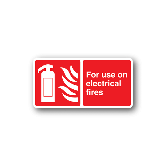 Image of Use On Electrical Fires Sticker