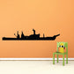 USS Schenectady decal with black ship silhouette outline